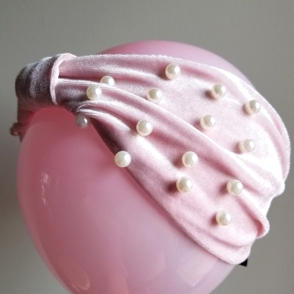 Women's Velvet headwrap hair band pink nwt - Picture 2 of 4